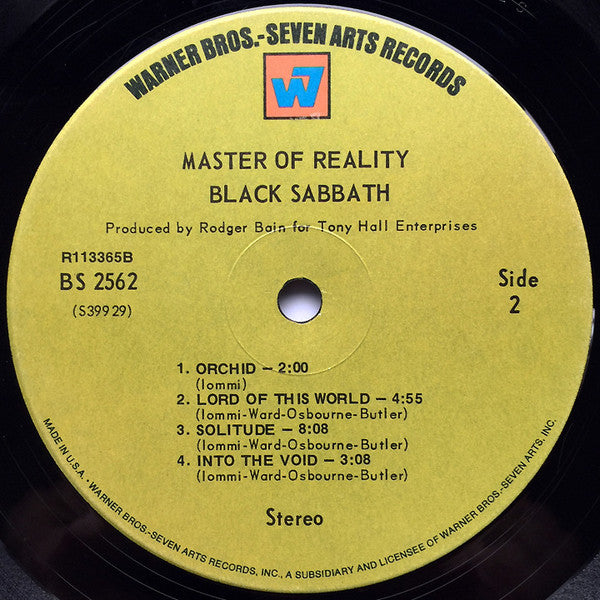 Black Sabbath : Master Of Reality (LP, Album, Club, Emb)