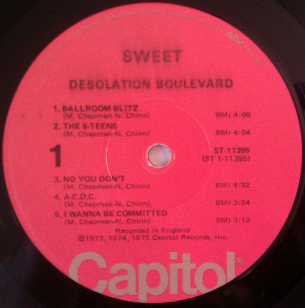 Sweet* : Desolation Boulevard (LP, Album, Jac)
