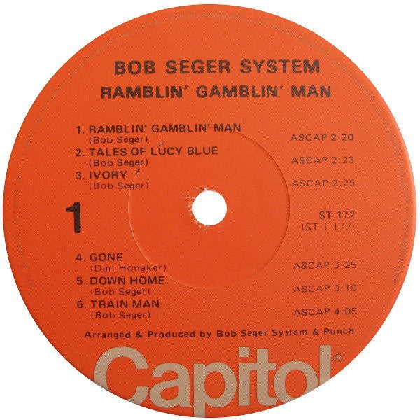 The Bob Seger System* : Ramblin' Gamblin' Man (LP, Album, RE)