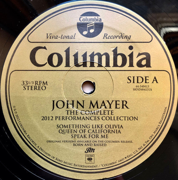 John Mayer : The Complete 2012 Performances Collection (12", EP, RSD, Ltd)