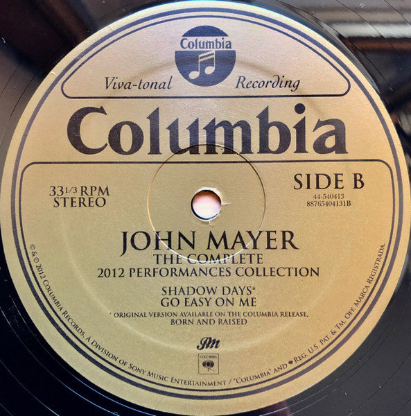 John Mayer : The Complete 2012 Performances Collection (12", EP, RSD, Ltd)