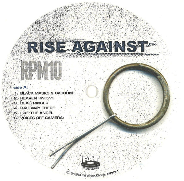 Rise Against : RPM10 (Revolutions Per Minute) (LP, Album, RE, Whi)
