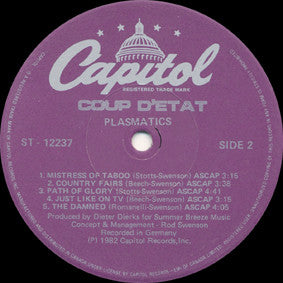 Plasmatics (2) : Coup D'Etat (LP, Album)