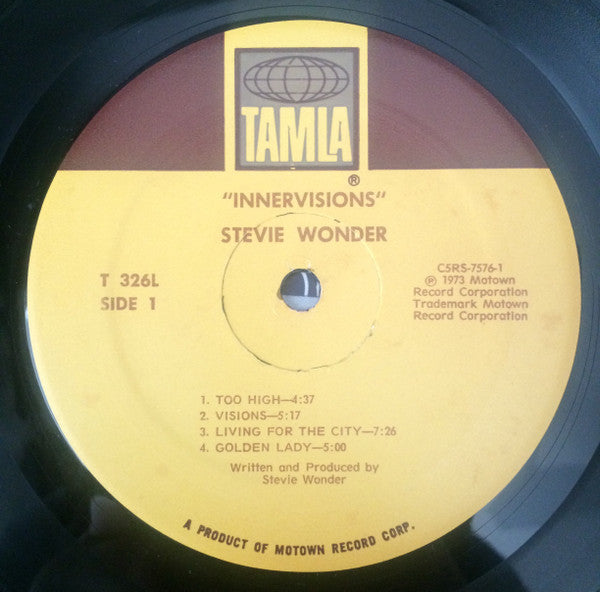Stevie Wonder : Innervisions (LP, Album, RE, Gat)