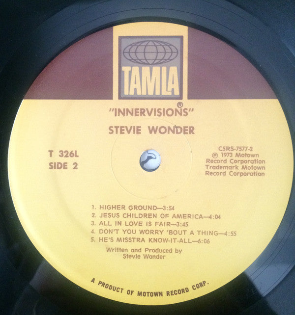 Stevie Wonder : Innervisions (LP, Album, RE, Gat)