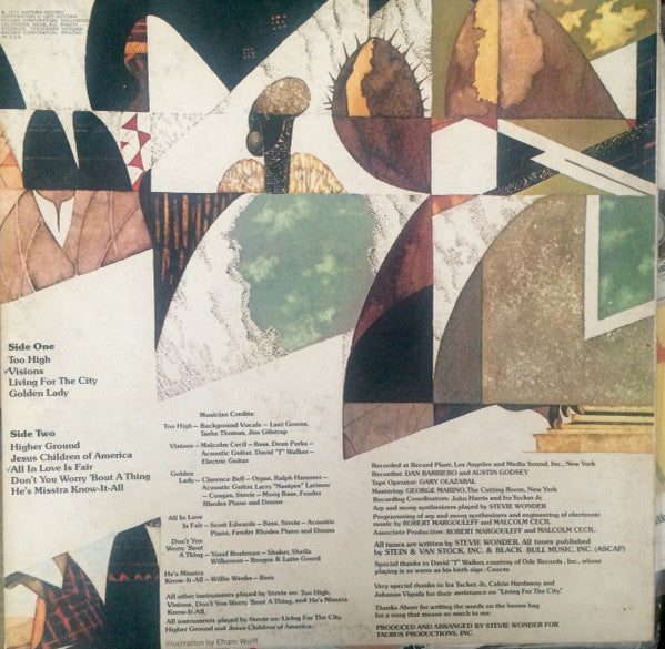 Stevie Wonder : Innervisions (LP, Album, RE, Gat)