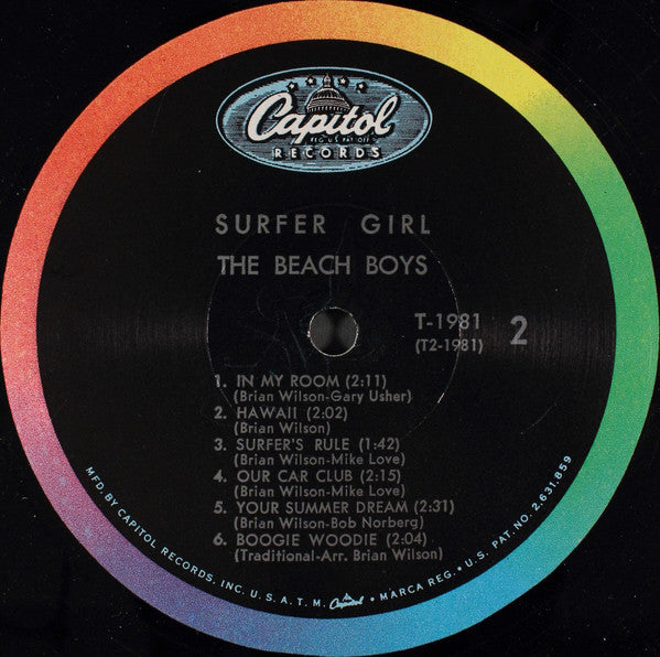 The Beach Boys : Surfer Girl (LP, Album, Mono, Scr)