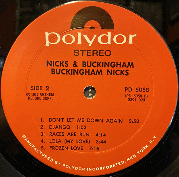 Buckingham Nicks : Buckingham Nicks (LP, Album, RE, Mon)