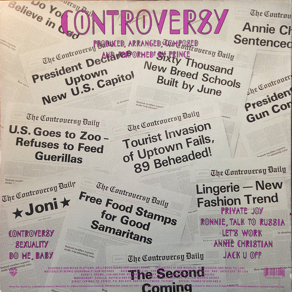 Prince : Controversy (LP, Album, RE, Jac)