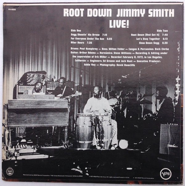 Jimmy Smith : Root Down (Jimmy Smith Live!) (LP, Album)