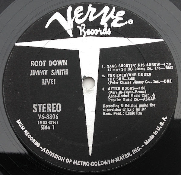 Jimmy Smith : Root Down (Jimmy Smith Live!) (LP, Album)