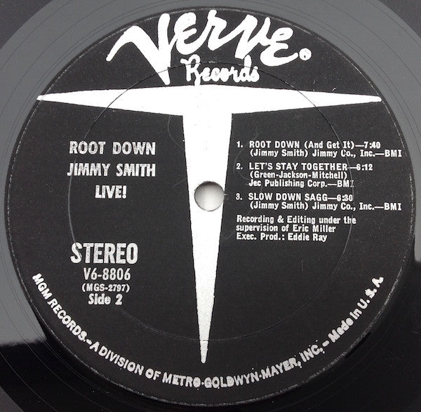 Jimmy Smith : Root Down (Jimmy Smith Live!) (LP, Album)