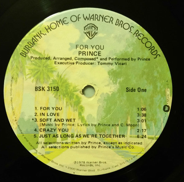 Prince : For You (LP, Album, Jac)