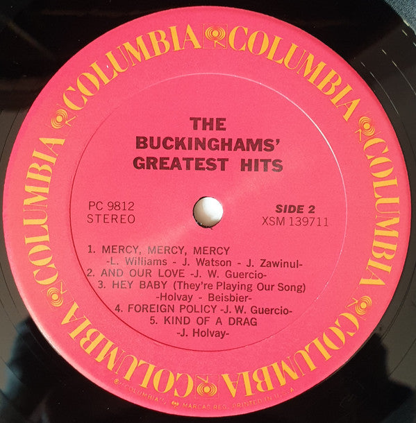The Buckinghams : Greatest Hits (LP, Comp, RE, Car)