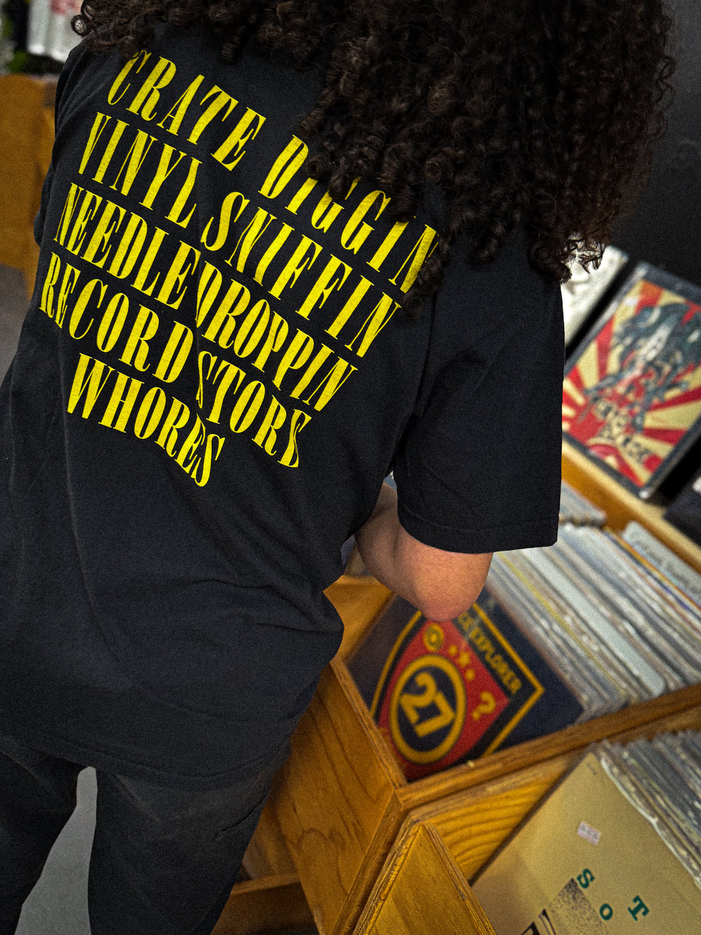 Ice Cream Record Store Whores T-Shirt | Black