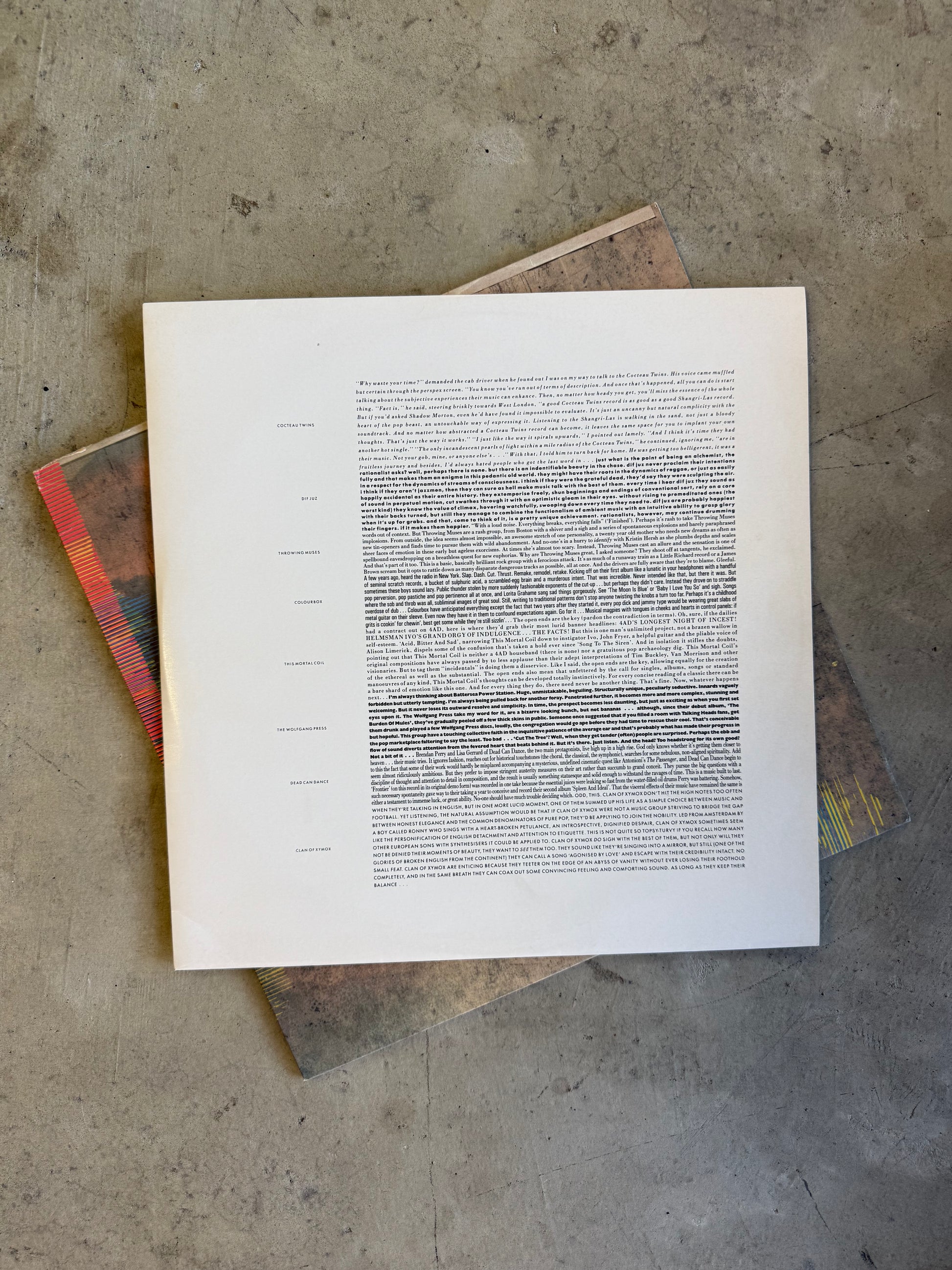 Various Artists • Lonely Is An Eyesore | 4AD 12" Black Vinyl