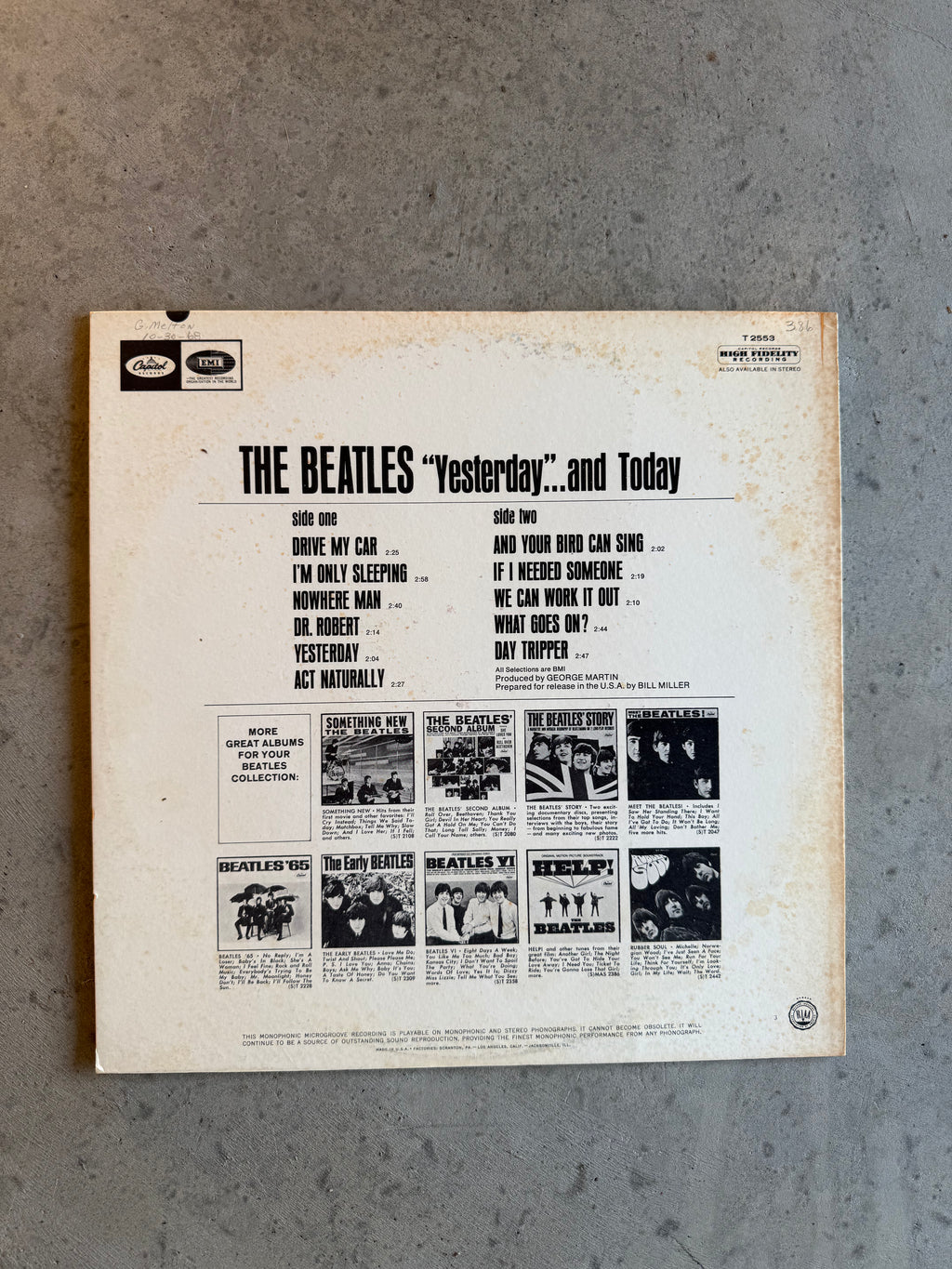 Beatles • Yesterday And Today | Second State Butcher Cover RARE