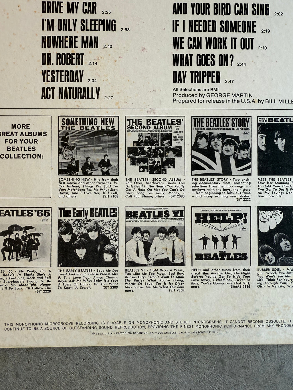Beatles • Yesterday And Today | Second State Butcher Cover RARE