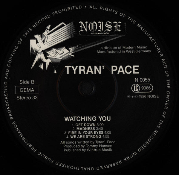Tyran Pace : Watching You (LP, Album)